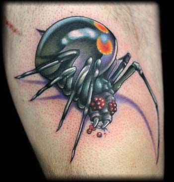 Looking for unique  Tattoos? biting black widow